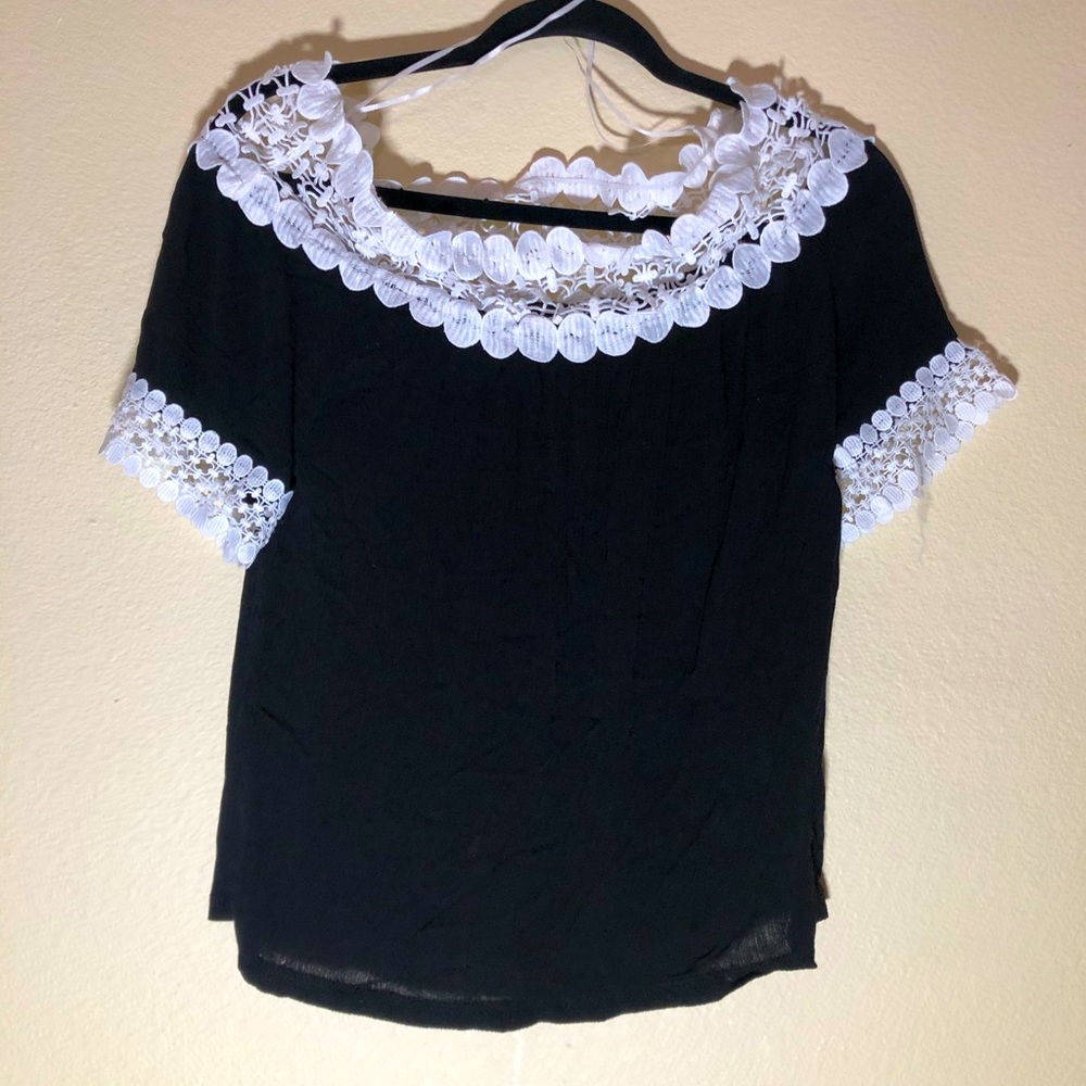 I.N.C. Black and white blouse